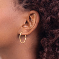 Thumbnail for 14k Rose Gold Polished Round Endless 2mm Hoop Earrings
