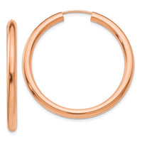 Thumbnail for 14k Rose Gold Polished Endless Tube Hoop Earrings