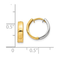 Thumbnail for 14k Two-tone Hinged Hoop Earrings