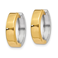 Thumbnail for 14k Two-tone Hinged Hoop Earrings