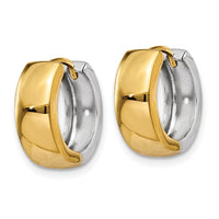 Thumbnail for 14k Two-tone Hinged Hoop Earrings