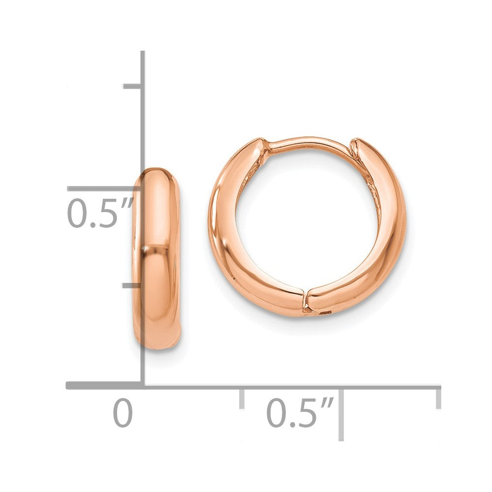 14k Polished Hinged Hoop Earrings