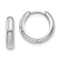Thumbnail for 14k White Gold Hinged Hoop Earrings