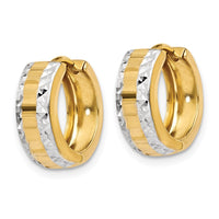 Thumbnail for 14k & Rhodium Hinged Hoop Earrings