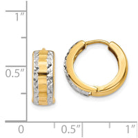 Thumbnail for 14k & Rhodium Hinged Hoop Earrings