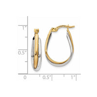 Thumbnail for 14k Two-tone Double Hoop Earring
