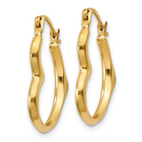 Thumbnail for 14k Heart Hoop Earrings