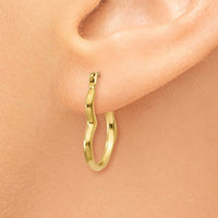 Thumbnail for 14k Heart Hoop Earrings