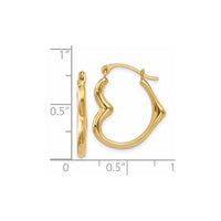 Thumbnail for 14k Heart Hoop Earrings