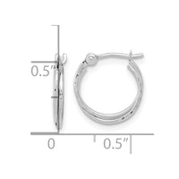 Thumbnail for 14k Diamond Cut Polished Double Hoops