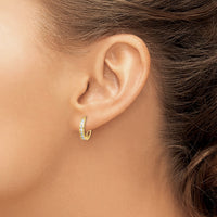 Thumbnail for 14K CZ Hinged Hoop Earrings