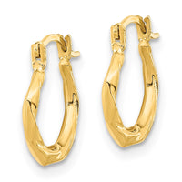 Thumbnail for 14K Polished Twist Hoop Earrings