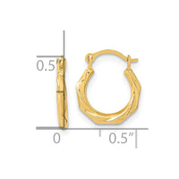 Thumbnail for 14K Polished Twist Hoop Earrings