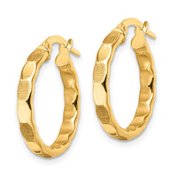 Thumbnail for 14k Polished and Satin Hoop Earrings