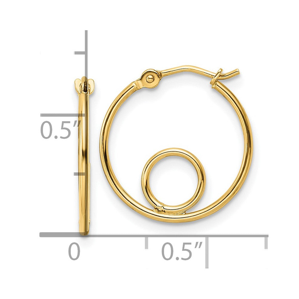 14k Polished Hoop Earrings