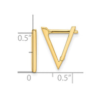 Thumbnail for 14K Polished Triangle Hoop Earrings