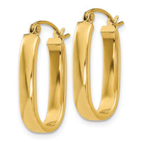 Thumbnail for 14k Polished 3.5mm Oval Hoop Earrings
