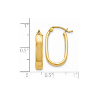 Thumbnail for 14k Polished 3.5mm Oval Hoop Earrings