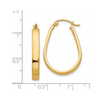 Thumbnail for 14k Polished 3.5mm Oval Hoop Earrings
