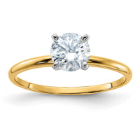 Thumbnail for 14k 3/4ct. D E F Pure Light Round Moissanite Solitaire Ring