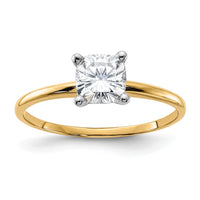 Thumbnail for 14k 3/4ct. G H I True Light Cushion Moissanite Solitaire Ring