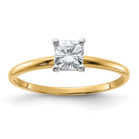 Thumbnail for 14k 1/2ct. G H I True Light Cushion Moissanite Solitaire Ring