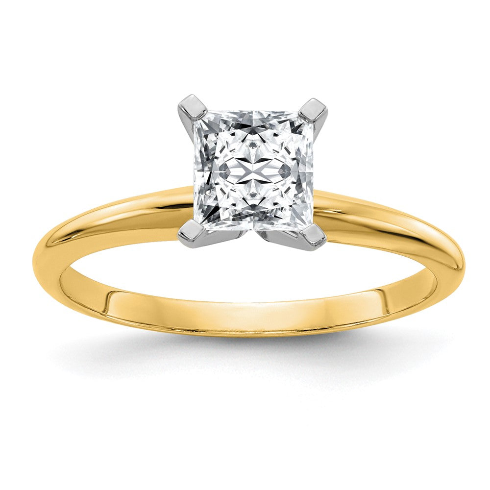 14k 1ct. G H I True Light Princess Moissanite Solitaire Ring