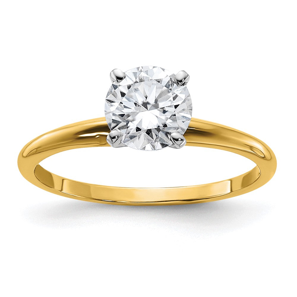 14k 1ct. G H I True Light Round Moissanite Solitaire Ring