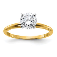 Thumbnail for 14k 1ct. G H I True Light Round Moissanite Solitaire Ring