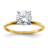 Thumbnail for 14k 1 3/4ct. G H I True Light Round Moissanite Solitaire Ring