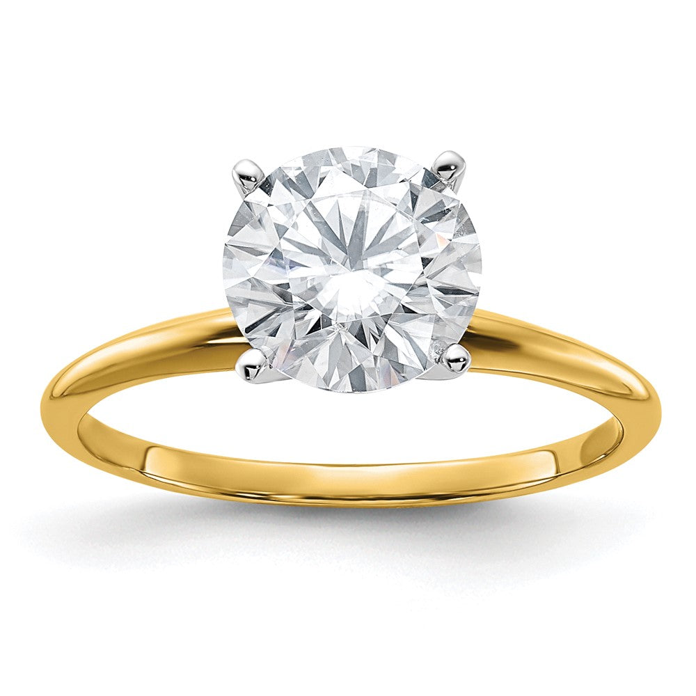 14k 1 7/8ct. G H I True Light Round Moissanite Solitaire Ring