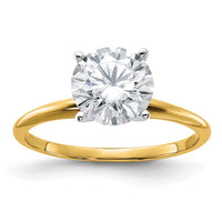 Thumbnail for 14k 1 7/8ct. G H I True Light Round Moissanite Solitaire Ring