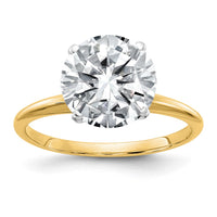 Thumbnail for 14k 3ct. G H I True Light Round Moissanite Solitaire Ring