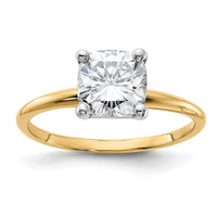 Thumbnail for 14k 1 3/4ct. G H I True Light Cushion Moissanite Solitaire Ring