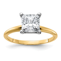 Thumbnail for 14k 1 3/4ct. G H I True Light Princess Moissanite Solitaire Ring