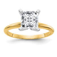 Thumbnail for 14k 2ct. G H I True Light Princess Moissanite Solitaire Ring
