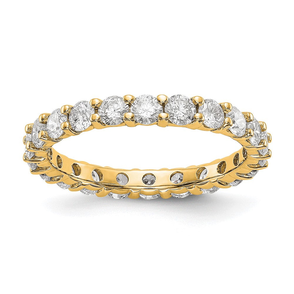 14k 2 1/3ct. D E F Pure Light Moissanite Eternity band