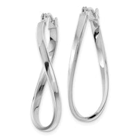 Thumbnail for 14k White Gold Small Twisted Earrings