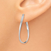 Thumbnail for 14k White Gold Small Twisted Earrings