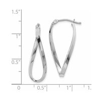 Thumbnail for 14k White Gold Small Twisted Earrings
