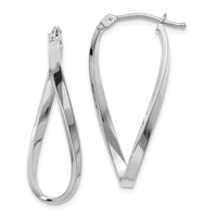 Thumbnail for 14k White Gold Small Twisted Earrings