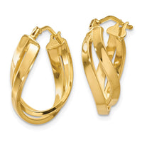 Thumbnail for 14k Twisted Hoop Earrings