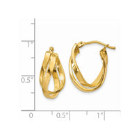 Thumbnail for 14k Twisted Hoop Earrings