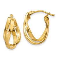 Thumbnail for 14k Twisted Hoop Earrings