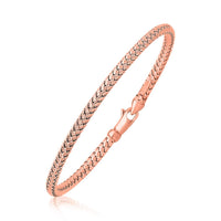 Thumbnail for 14k Rose Gold Fancy Weave Motif Bangle Bangles Angelucci Jewelry   