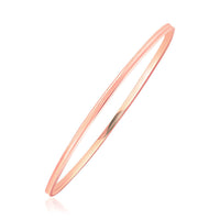 Thumbnail for 14k Rose Gold Concave Motif Thin  Stackable Bangle Bangles Angelucci Jewelry   