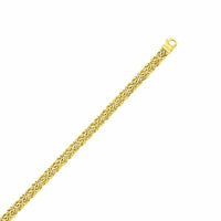 Thumbnail for 10k Yellow Gold Byzantine Design Chain Bracelet Bracelets Angelucci Jewelry   