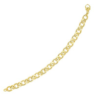 Thumbnail for 14k Yellow Gold Curb Chain Design with Diamond Cuts Bracelet Bracelets Angelucci Jewelry   