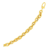 Thumbnail for Teardrop and Round Link Bracelet in 14k Yellow Gold Bracelets Angelucci Jewelry   