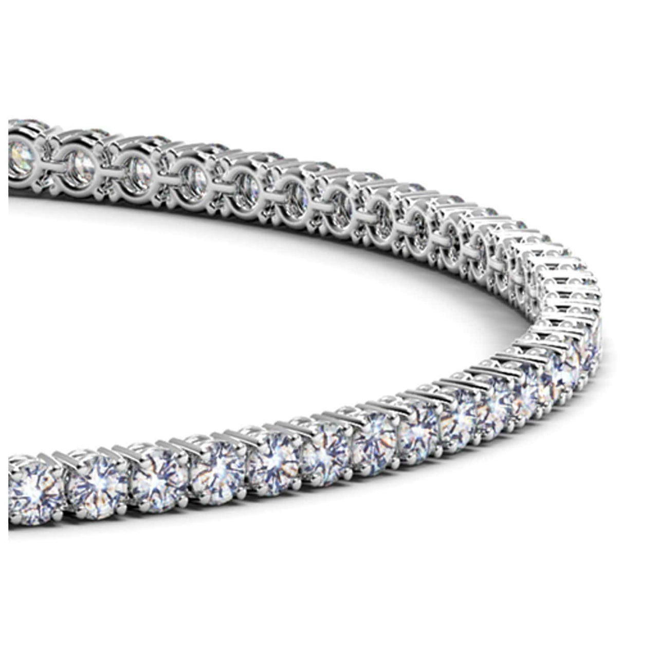 14k White Gold Round Diamond Tennis Bracelet (2 cttw) Bracelets Angelucci Jewelry   